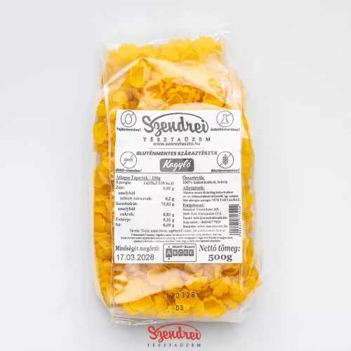 Gluténmentes Kagyló 500gr. - Szendrei Száraztészta