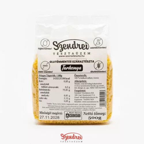 Gluténmentes Tarhonya 500gr. - Szendrei Száraztészta
