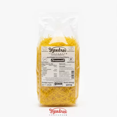 Gluténmentes Cérnametélt 500gr. - Szendrei Száraztészta