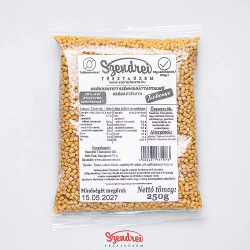 Csökkentett Szénhidráttartalmú Tarhonya 250gr. - Szendrei Száraztészta